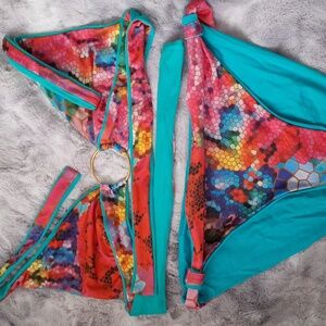 NWOT Victoria's Secret X Becca By Becca Virtue Swim Suit Bikini Set Reversible